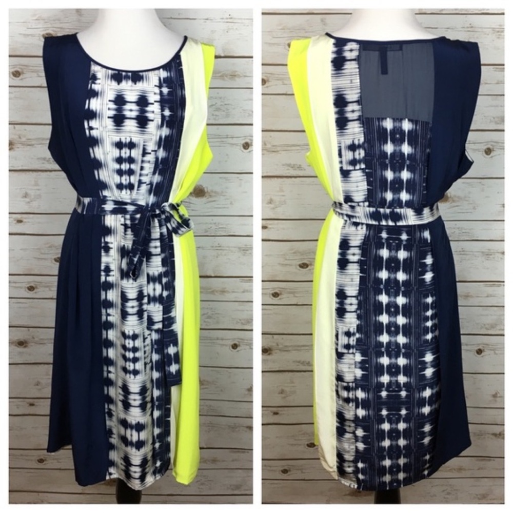 Easton Block Print Sheath Dress silk